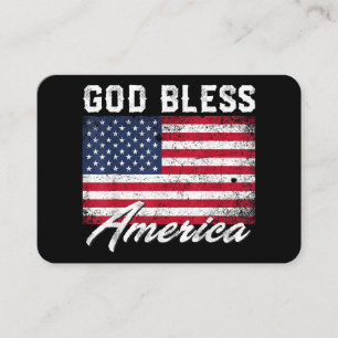 Carte De Visite Dieu bénisse l'Amérique Drapeau USA 4 juillet Patr