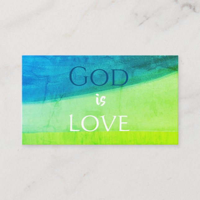 Carte De Visite Dieu est Amour Chrétien (Devant)