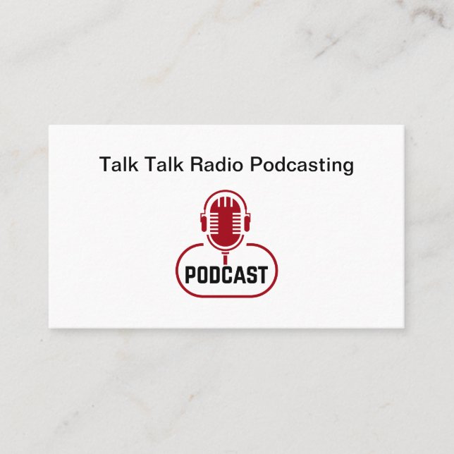 Carte De Visite Diffusion en continu du programme de radio Studio (Devant)