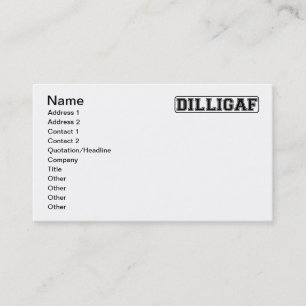 Carte De Visite DILLIGAF - Grossiers drôles "font je regardent