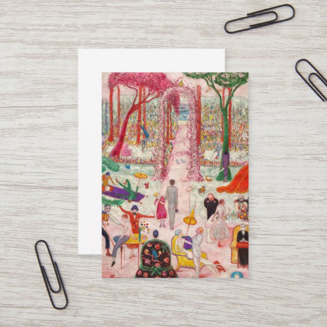 Carte De Visite Dimanche après-midi dans le pays (Devant/Arrière en situation)