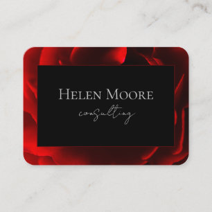 Carte de visite d'impression Floral rouge