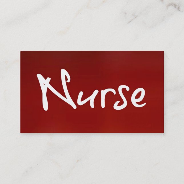 Carte de visite d'infirmière (Devant)
