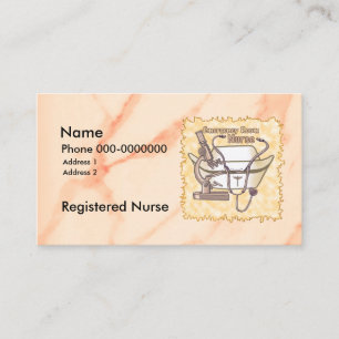 Carte de visite d'infirmière des urgences