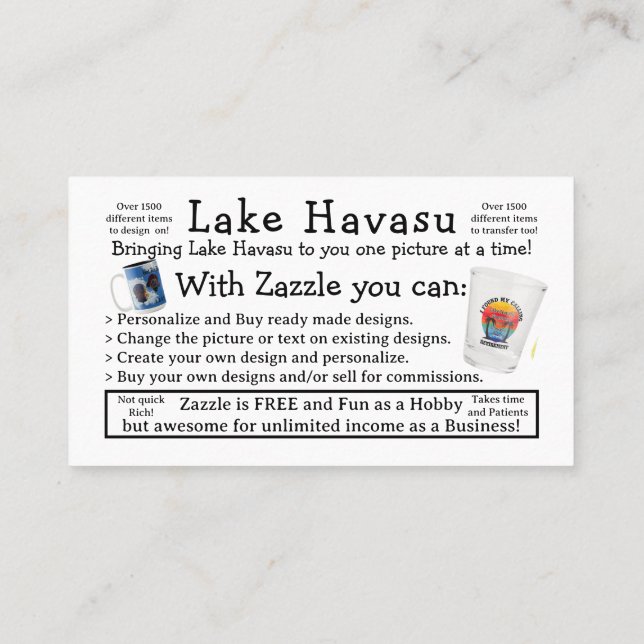 Carte de visite d'informations (Dos)