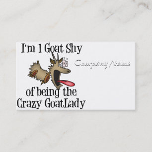 Carte De Visite Dingue Goat Lady GetYerGoat