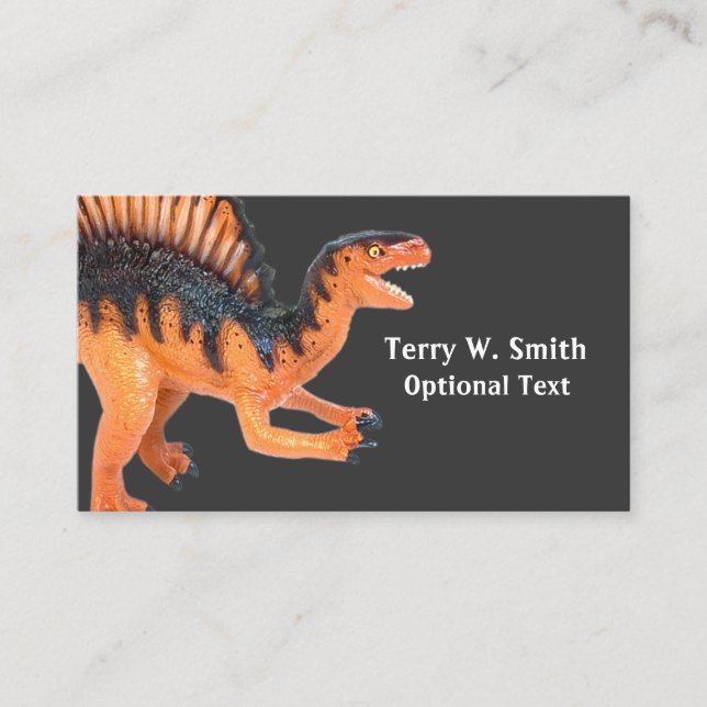Carte de visite Dinosaur Orange (Devant)