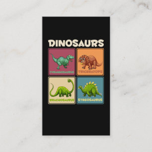 Carte De Visite Dinosaur Stegosarus T-rex Triceratops Dino