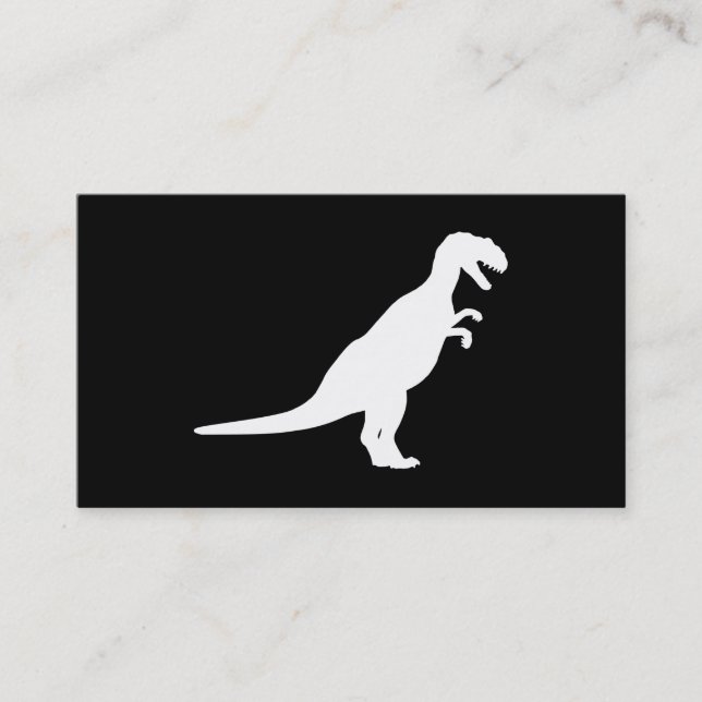 Carte De Visite Dinosaure blanc (Devant)