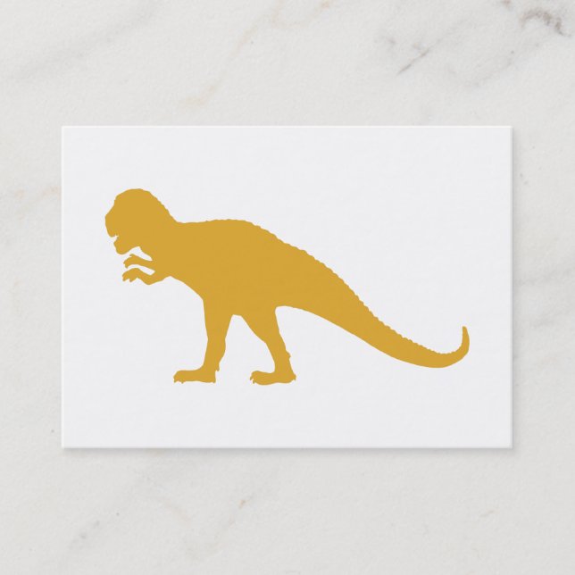 Carte De Visite Dinosaure jaune (Devant)