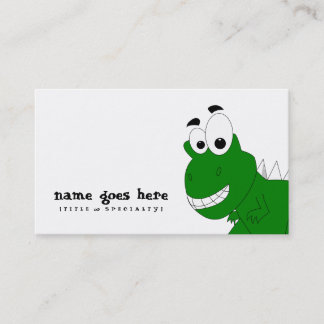 Carte De Visite dinosaure vert