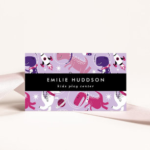 Carte De Visite Dinosaures de l'espace, Centre de jeux pour enfant