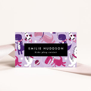 Carte De Visite Dinosaures de l'espace, Centre de jeux pour enfant