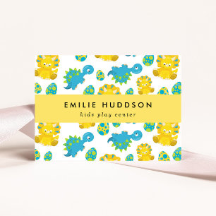 Carte De Visite Dinosaures mignons, Centre de jeux pour enfants, C