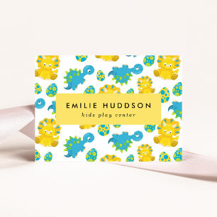 Carte De Visite Dinosaures mignons, Centre de jeux pour enfants, C