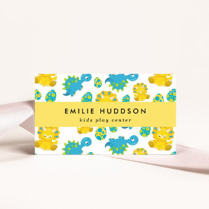 Carte De Visite Dinosaures mignons, Centre de jeux pour enfants, C