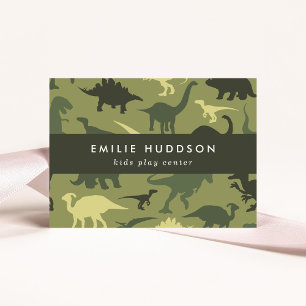 Carte De Visite Dinosaures verts, Centre de jeux pour enfants, Cen