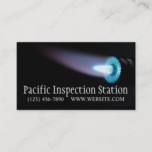 Carte de visite d'inspection du gaz (Devant)