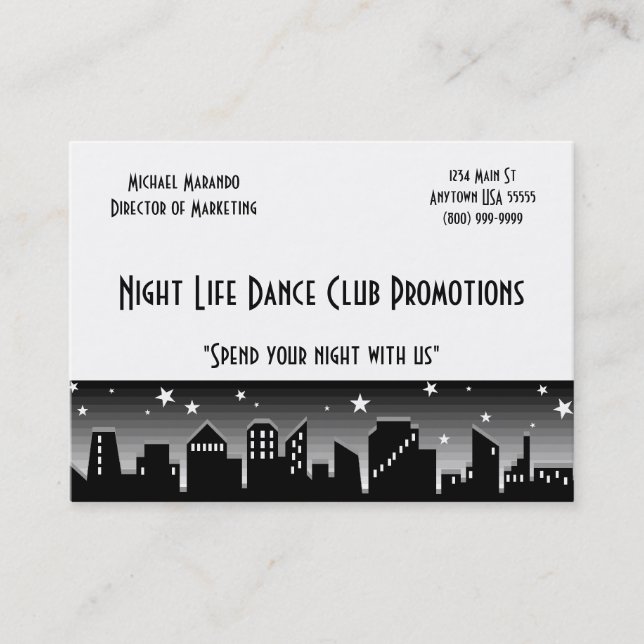 Carte de visite d'instigateur de club de danse (Devant)