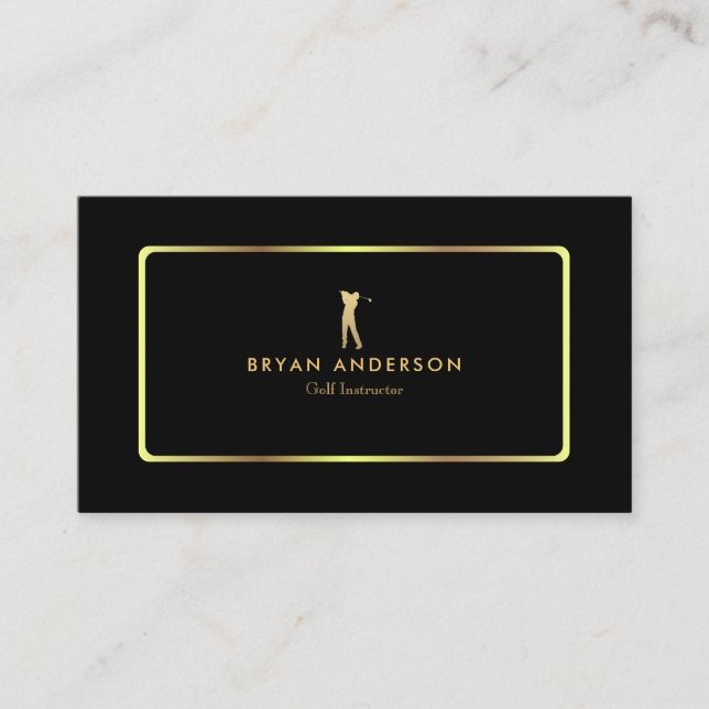 Carte de visite d'instructeur de golf (Devant)