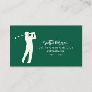 Carte de visite d'instructeur de golf Green Golf C