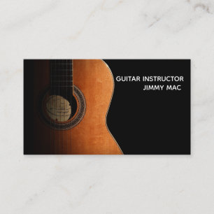 carte de visite d'instructeur de guitare