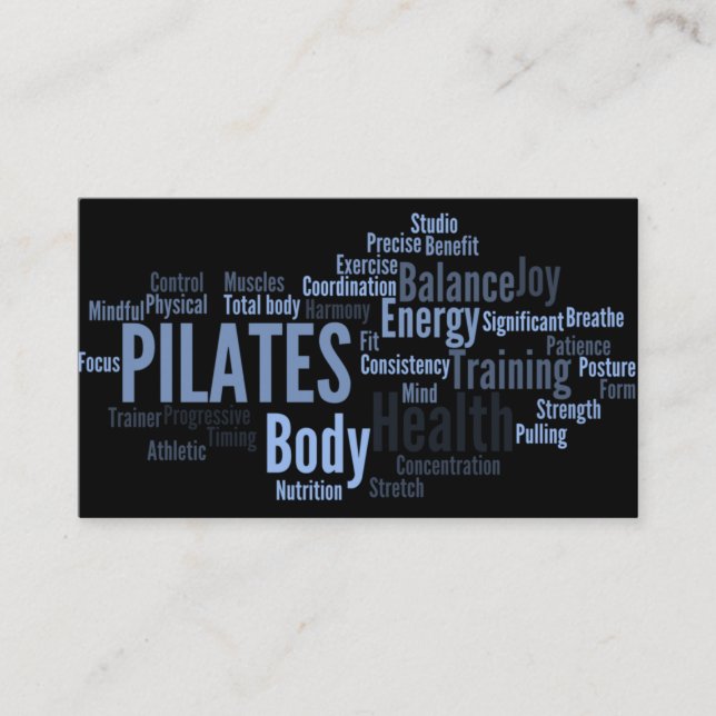 Carte de visite d'instructeur de PILATES (Devant)