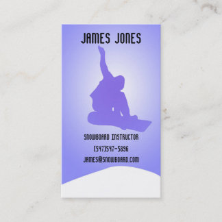 Carte de visite d'instructeur de surf des neiges