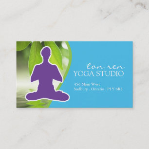 Carte de visite d'instructeur de yoga