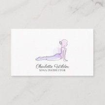 Carte de visite d'instructeur de yoga