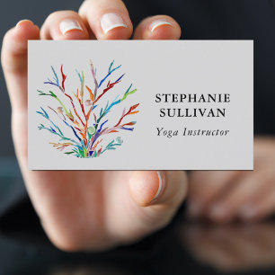 Carte de visite d'instructeur de yoga