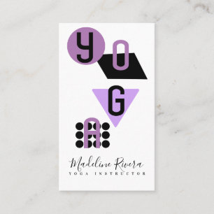 Carte de visite d'instructeur de yoga de formes gé