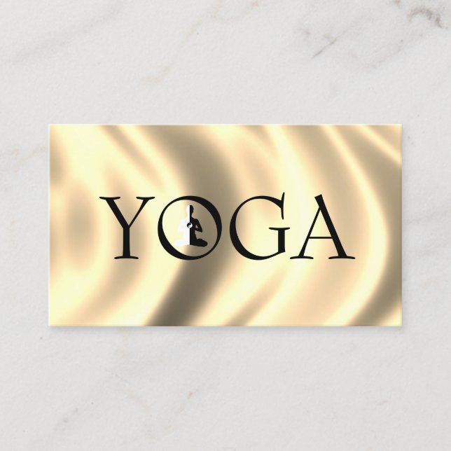 Carte de visite d'instructeur de YOGA de soie (Devant)