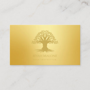 Carte de visite d'instructeur de Yoga Gold Life Tr