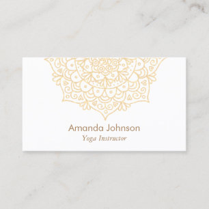 Carte de visite d'instructeur de Yoga Mandala d'or
