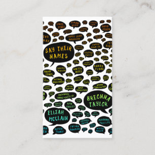 Carte De Visite dire leurs noms arc-en-ciel