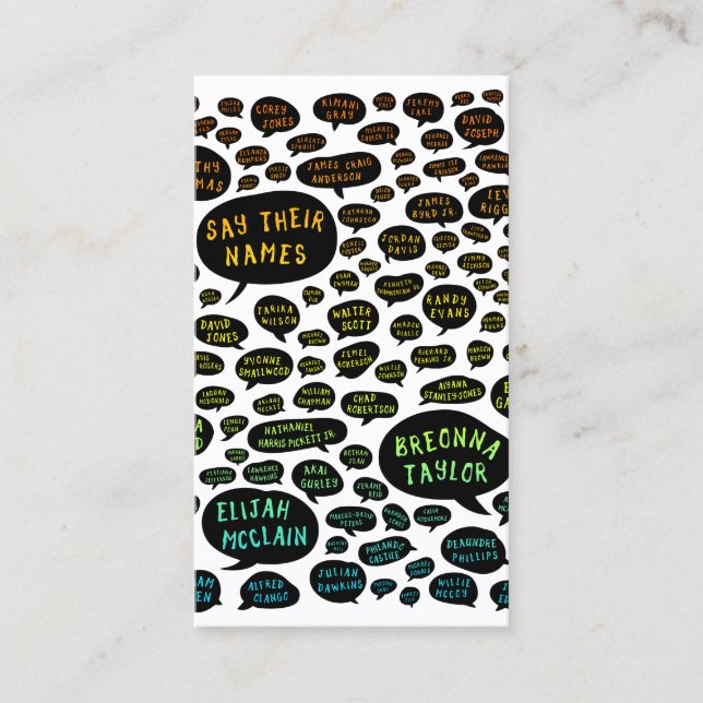 Carte De Visite dire leurs noms arc-en-ciel (Devant)