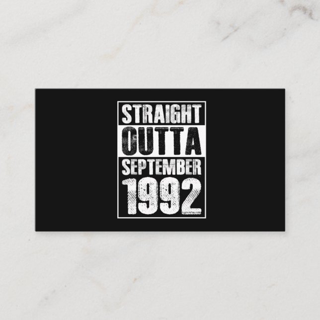 Carte De Visite Direct Outta 1992 29e anniversaire (Devant)