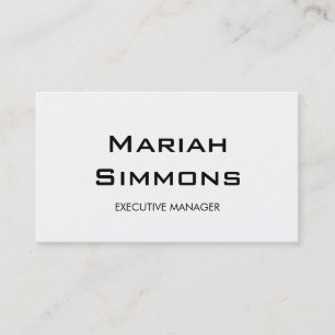 Carte De Visite Directeur contemporain noir et blanc professionnel