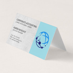 Carte De Visite Directeur de compte Logo Global Corporatif