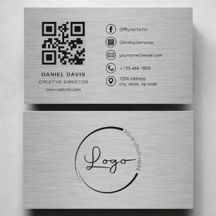 Carte De Visite Directeur de création Code QR Métal