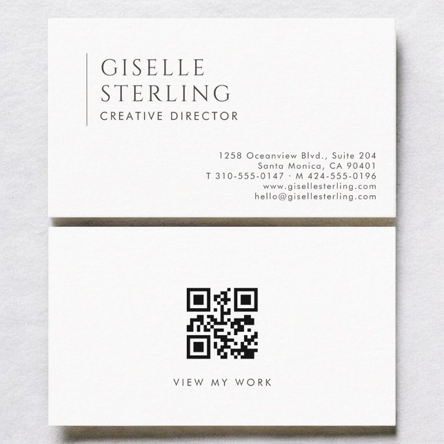 Carte De Visite Directeur de création Moderne Professionnel QR Cod (Créateur téléchargé)