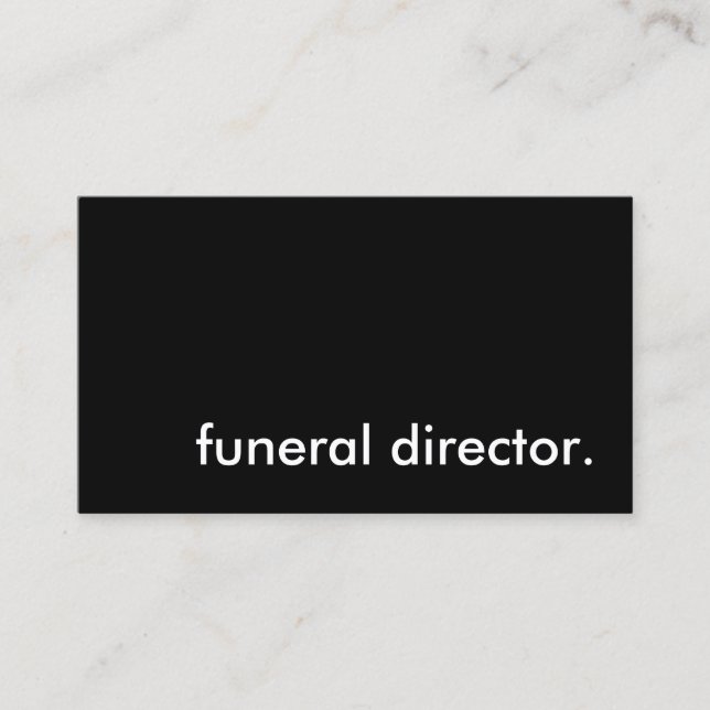 Carte De Visite directeur de funérailles. (Devant)