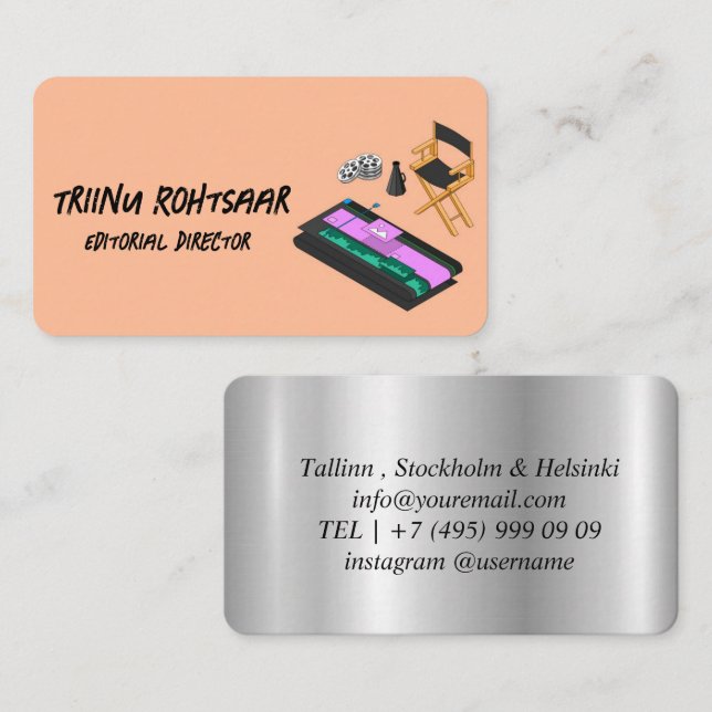 Carte De Visite Directeur de la rédaction (Devant / Derrière)