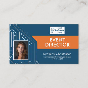 Carte De Visite Directeur d'événement tech Couleurs personnalisées
