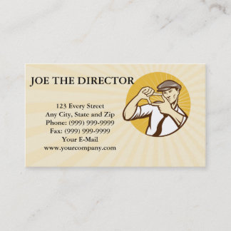 Carte De Visite Directeur Movie Maker encadrant le tir avec des