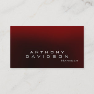 Carte de visite directeur tendance gris rouge