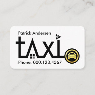 Carte De Visite Direction de Transport par Itinéraire de Taxi