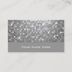 carte de visite Disco Tiles "Argent"