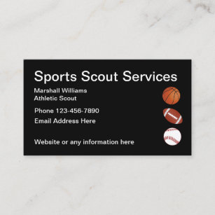 Carte De Visite Disposition simple de scout sportif de sports